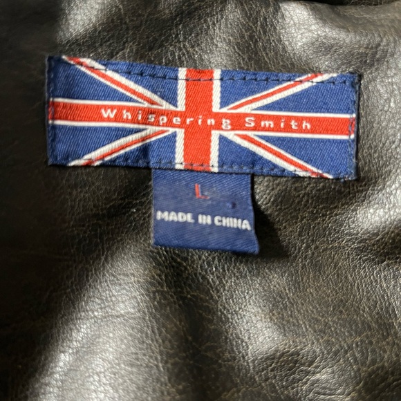 Whispering Smith Men’s Large Brown Button Up Jacket, Pockets Side Pockets, - Picture 10 of 14